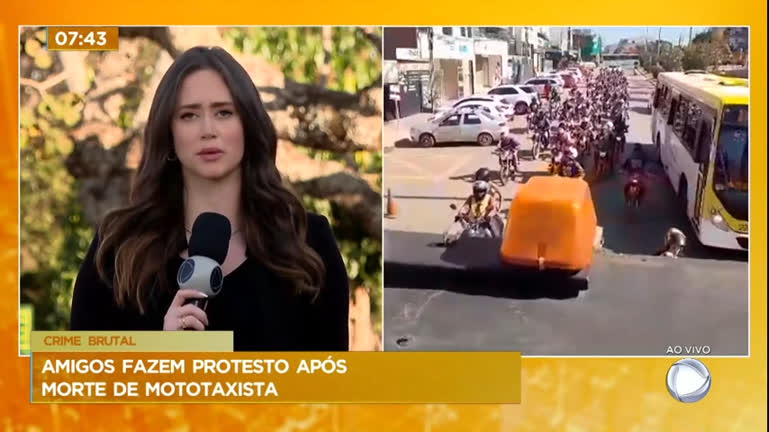 Vídeo: Amigos de mototaxista morto em São Sebastião (DF) fazem protesto