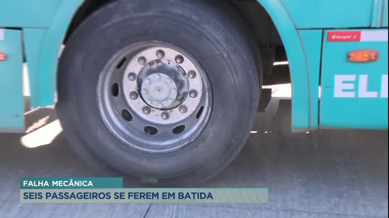 Vídeo: Seis passageiros se ferem após acidente com ônibus do Move na região da Pampulha
