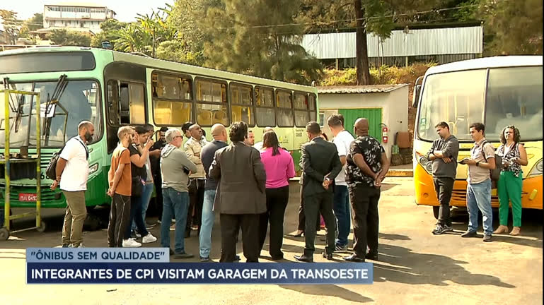 Vídeo: Integrantes de CPI visitam garagem de empresa de ônibus na Grande BH