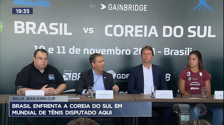 Vídeo: Brasil enfrenta Coreia do Sul em mundial de tênis disputado em Brasília
