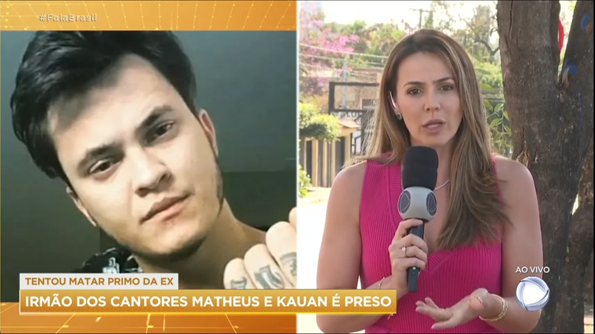 Vídeo: Irmão dos cantores Matheus e Kauan é preso após atacar primo de sua ex-mulher