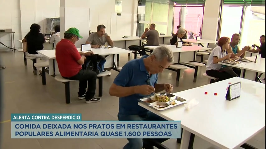 Campanha tenta combater desperdício nos restaurantes populares de Contagem (MG)