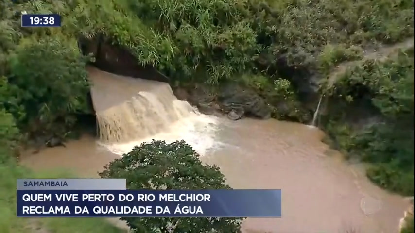 Vídeo: Moradores que vivem perto do Rio Melchior reclamam da qualidade da água