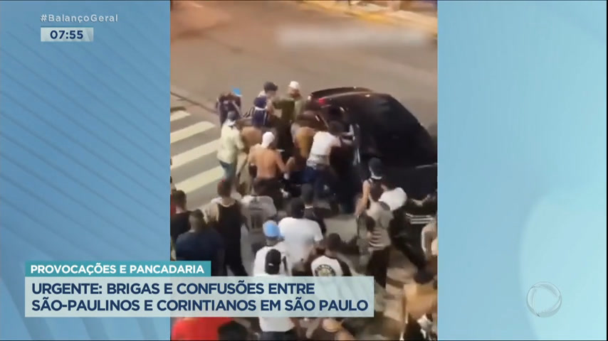 Vídeo: SP: torcedores do São Paulo e Corinthians se enfrentam e causam confusão antes, durante e após jogo