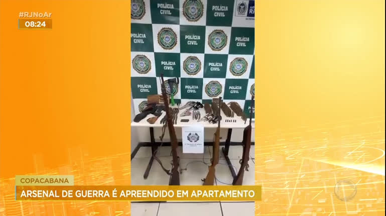 Vídeo: Funcionário da Comlurb é preso com arsenal de armas dentro de casa, na zona sul do Rio
