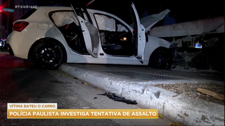 Vídeo: Idoso fica gravemente ferido após bater o carro em São Paulo
