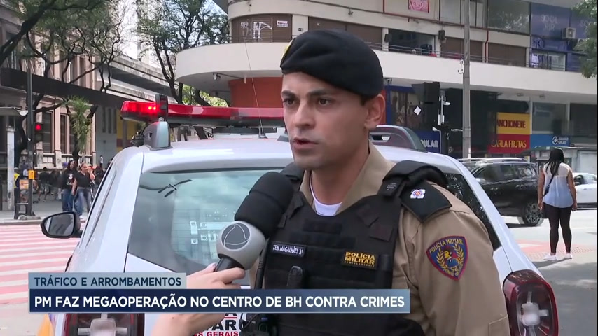 Vídeo: Polícia Militar faz megaoperação no centro de BH contra crimes