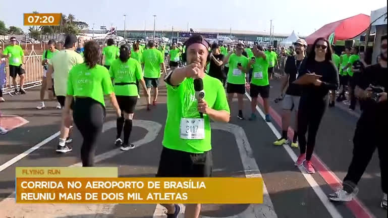Vídeo: Corrida no Aeroporto de Brasília reúne mais de 2 mil atletas