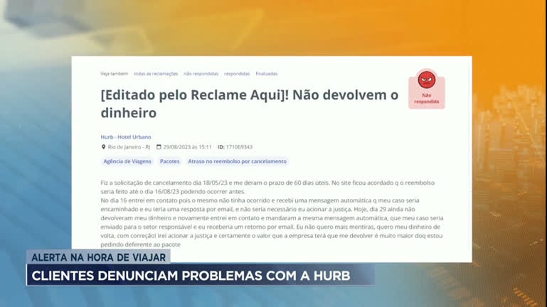 Vídeo: Clientes denunciam problemas com a empresa de viagens Hurb