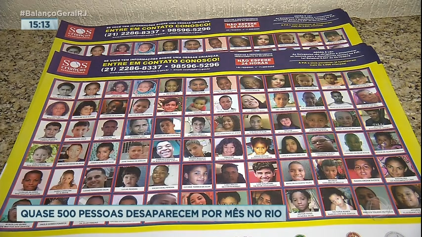 Vídeo: Quase 500 pessoas desaparecem por mês no estado do Rio de Janeiro