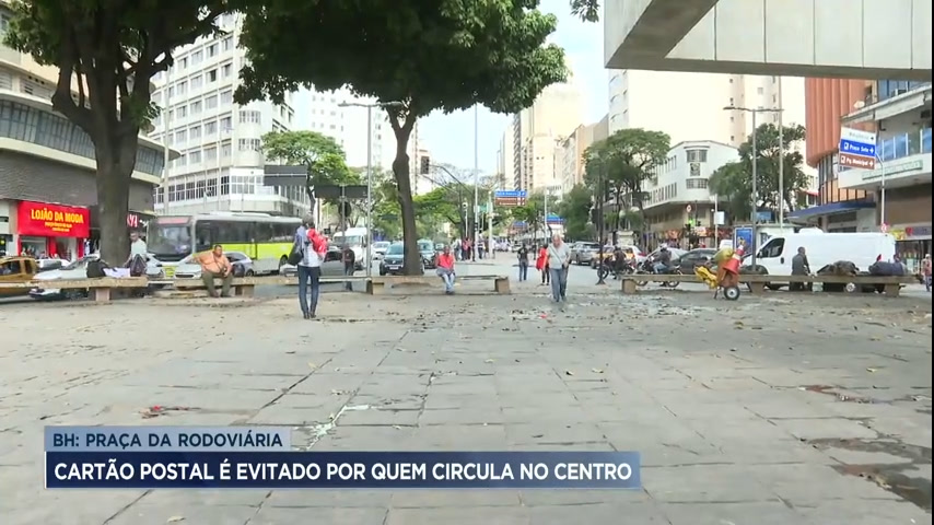 Vídeo: Praça da Rodoviária é evitada por quem circula no centro de BH por insegurança da região