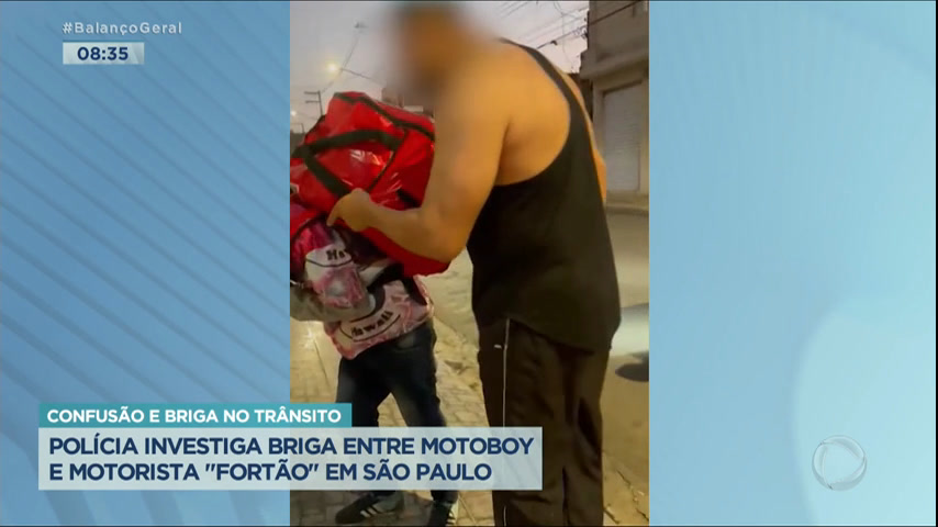 Vídeo: Motoboy é agredido por motorista bem mais forte que ele briga de trânsito em São Paulo