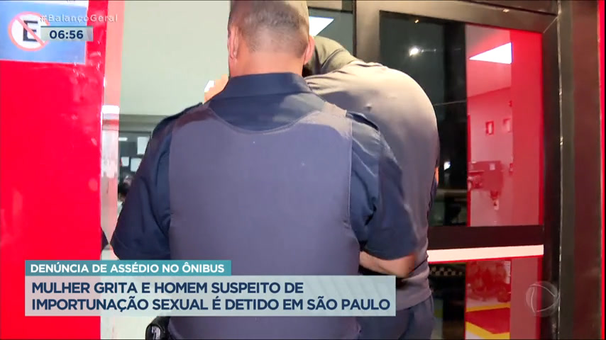 Vídeo: Homem é preso suspeito de importunação sexual em ônibus em SP