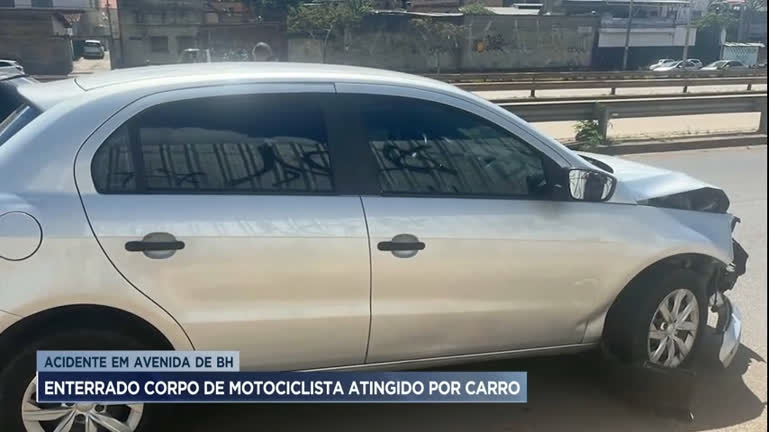 Vídeo: Motociclista atingido por carro é sepultado em Belo Horizonte