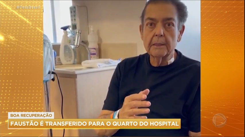 Vídeo: Faustão apresenta boa recuperação e é transferido para quarto de hospital