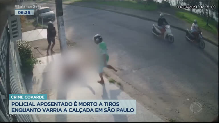 Vídeo: Sargento militar aposentado é executado a tiros enquanto varria a calçada no litoral paulista
