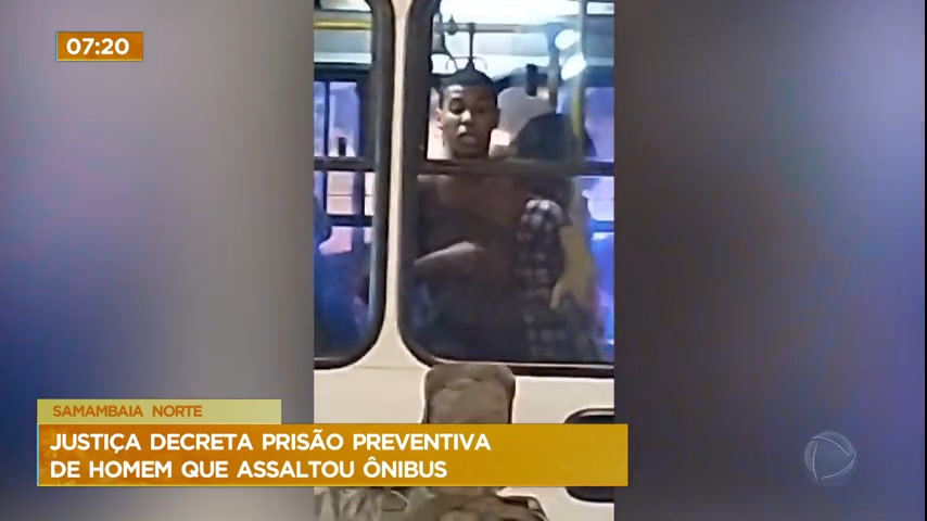 Vídeo: Justiça decreta prisão preventiva de homem que assaltou ônibus no DF