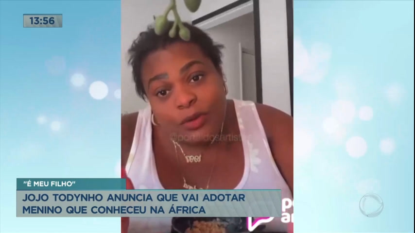 Vídeo: Jojo Todynho anuncia que vai adotar menino que conheceu na África