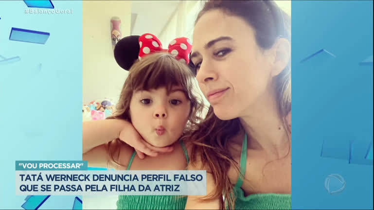 Vídeo: Tatá Werneck denuncia falso perfil da filha com 200 mil seguidores nas redes sociais