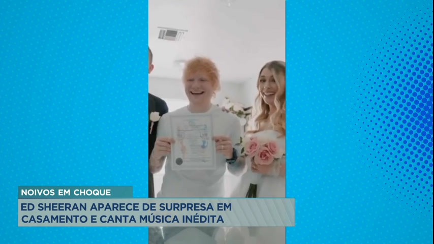 Vídeo: Hora da Venenosa: cantor Ed Sheeran aparece de surpresa em casamento de fã em Las Vegas