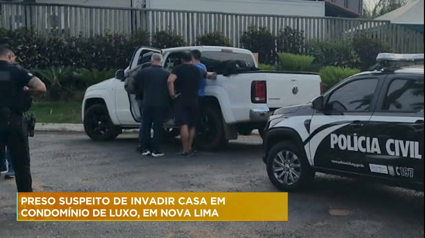 Vídeo: Suspeito de furtar casa em Nova Lima (MG) é preso em Goiás