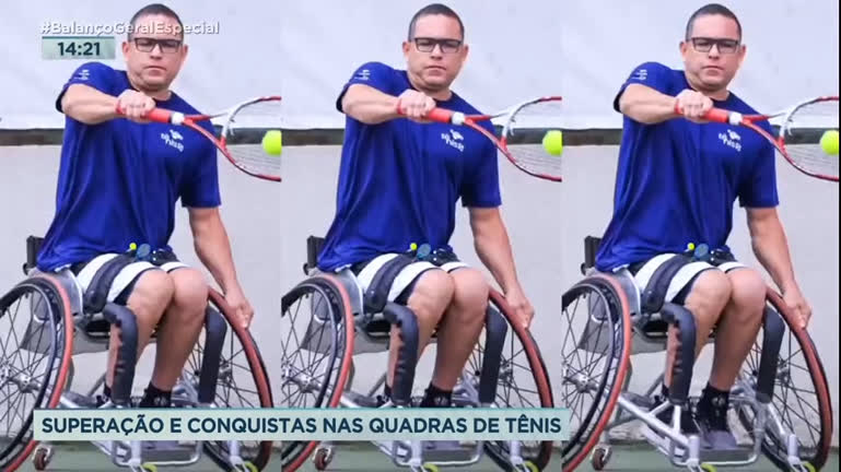Vídeo: Superação: Ex-atleta de futebol coleciona conquistas no tênis de cadeira de rodas