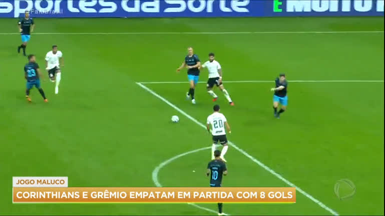 Vídeo: Fala Esporte: Jogo do Corinthians x Grêmio pelo Brasileirão desta segunda (19) tem oito gols, duas viradas e um empate
