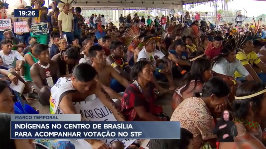 Vídeo: Indígenas se reúnem em Brasília para votação do marco temporal