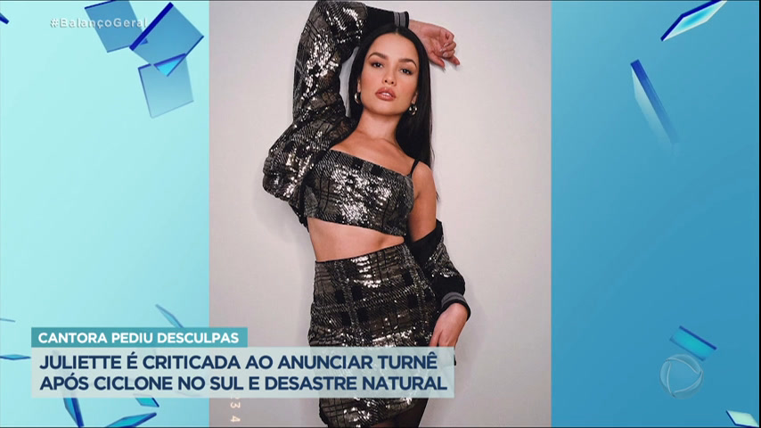 Vídeo: Juliette se desculpa após anunciar turnê de "Ciclone" no Rio Grande do Sul