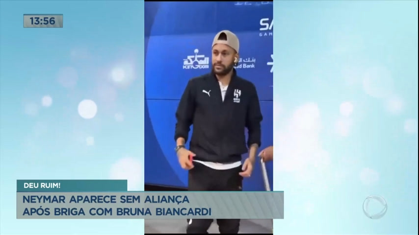 Vídeo: Neymar aparece sem aliança após briga com Bruna Biancardi