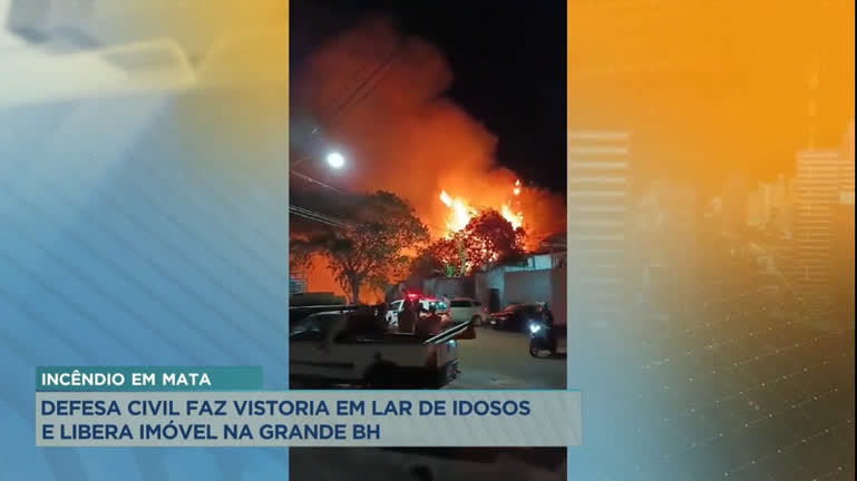 Vídeo: Defesa Civil libera lar de idosos atingido por incêndio na região metropolitana de BH