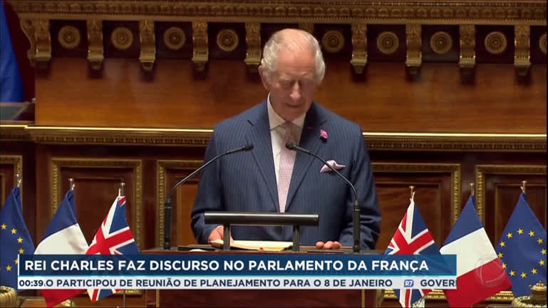 Vídeo: Rei Charles III faz discurso no parlamento da França e pede fortalecimento das relações