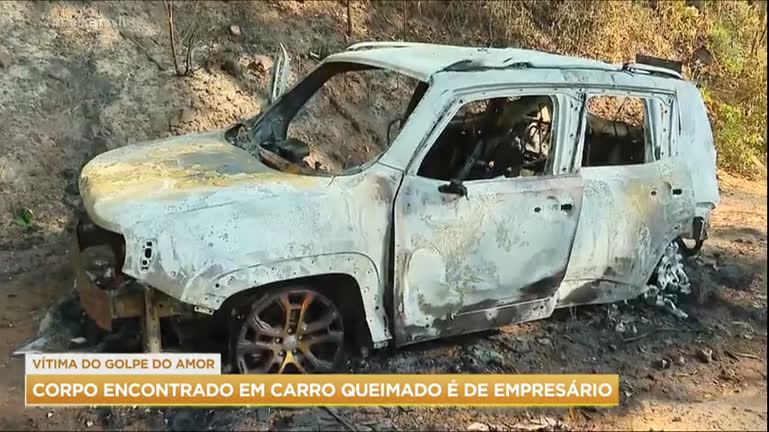 Vídeo: Corpo de vítima do golpe do amor é encontrado dentro de carro queimado em SP