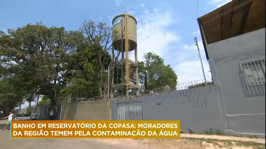Vídeo: Jovens são flagrados nadando em reservatório de água em Belo Horizonte
