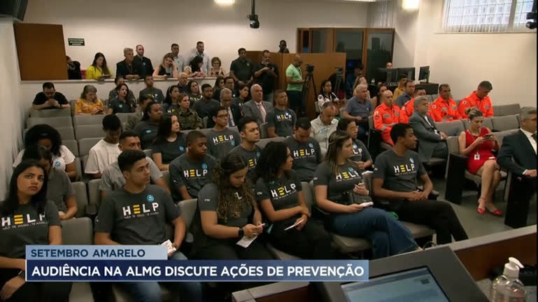 Vídeo: Audiência na ALMG discute ações de prevenção da campanha "Setembro Amarelo"