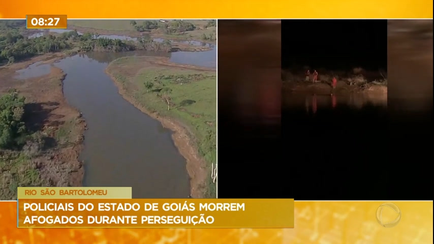 Vídeo: Policiais do estado de Goiás morrem afogados durante perseguição