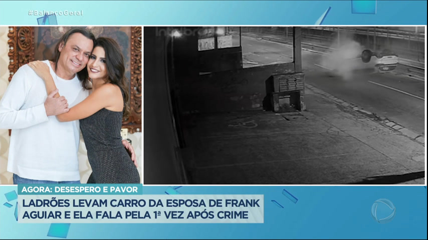 Vídeo: Ladrões roubam carro de esposa de Frank Aguiar e capotam veículo