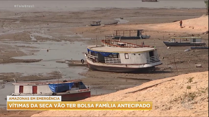 Vídeo: Vítimas da seca no Amazonas vão ter Bolsa Família antecipado