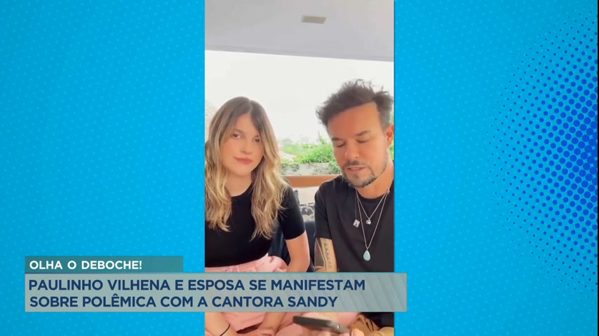 Vídeo: A Hora da Venenosa: Paulinho Vilhena e esposa se manifestam sobre polêmica com a cantora Sandy