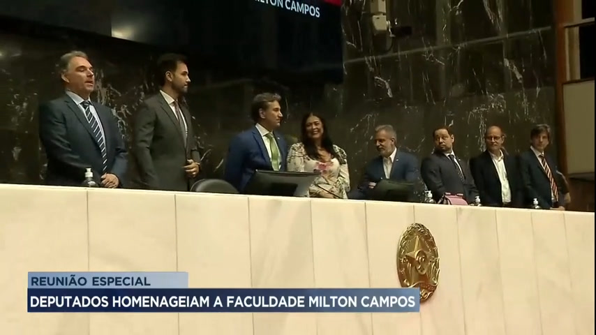 Vídeo: Deputados homenageiam Faculdade Milton Campos na Assembleia de Minas