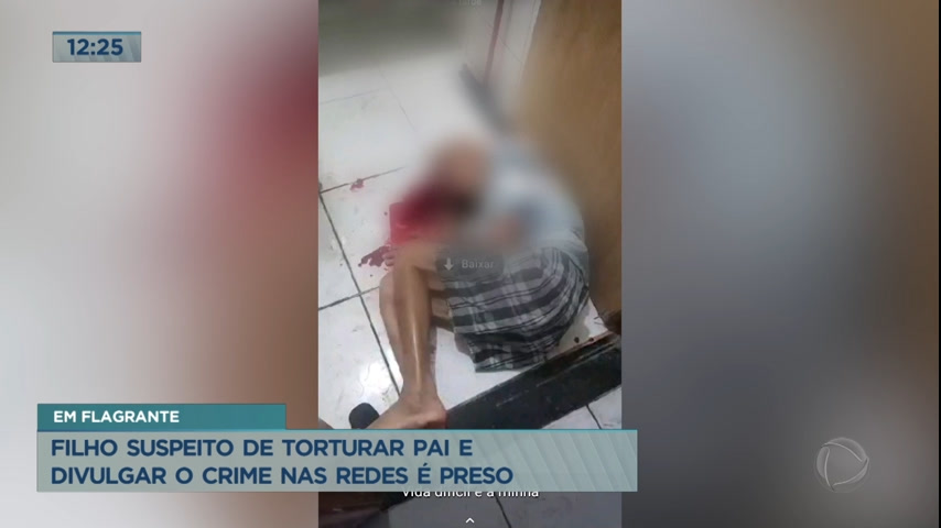Vídeo: Filho é preso por tortura pai e divulga imagens do crime em redes sociais