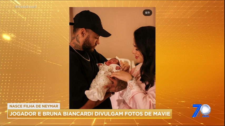 Vídeo: Neymar e Bruna Biancardi divulgam primeiras fotos de Mavie