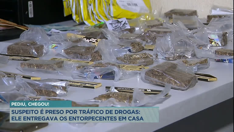 Vídeo: Homem que realizava tele-entregas de drogas é preso em BH