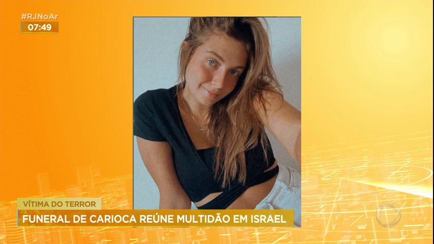 Vídeo: Estudante carioca morta durante a guerra é enterrada em Israel