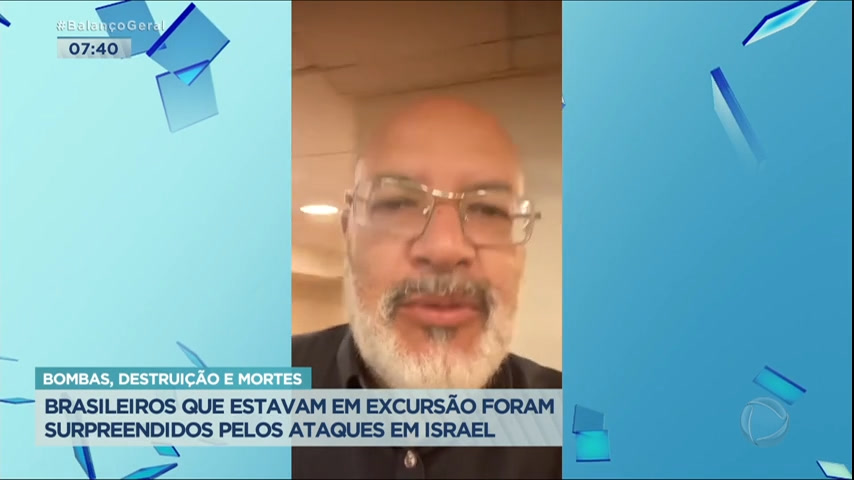 Vídeo: Brasileiros são resgatados em Israel após serem surpreendidos por bombardeios