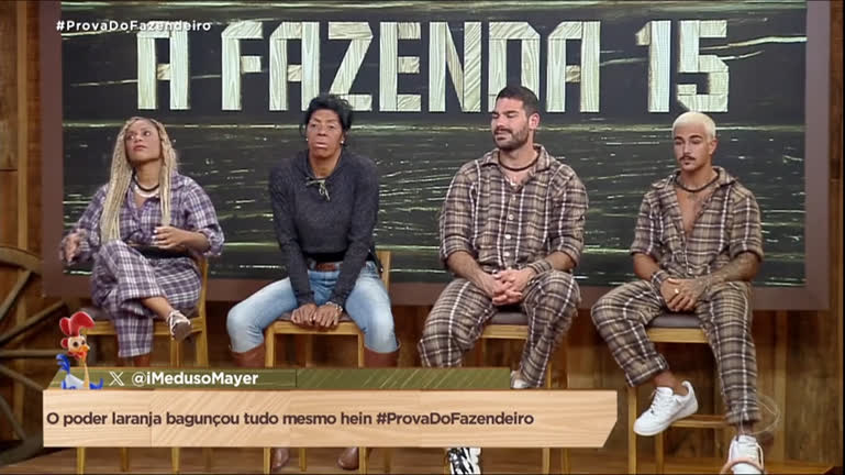 Jaque, Márcia, Nadja, WL e Shayan ocupam banquinhos da Roça e defendem  permanência em A Fazenda 15 - A Fazenda 15 - R7 Na TV