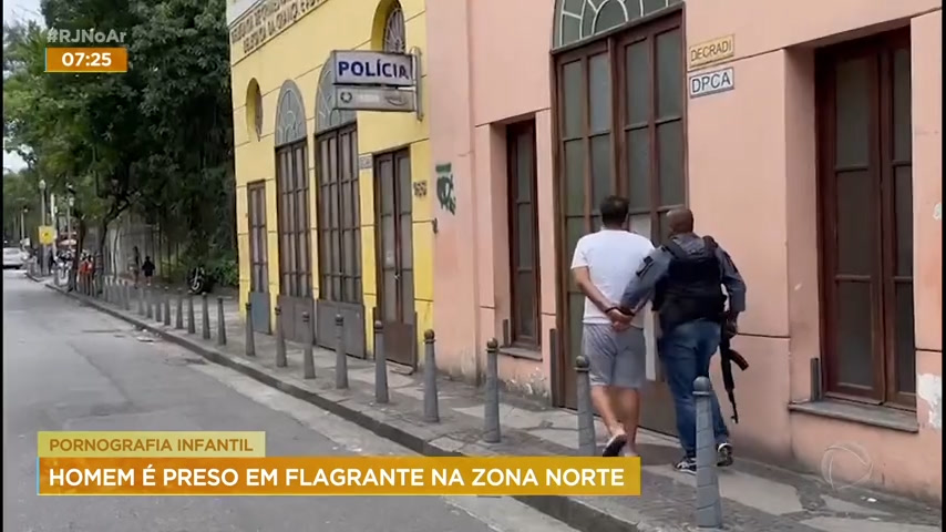 Vídeo: Homem é preso por armazenar pornografia infantil no Rio