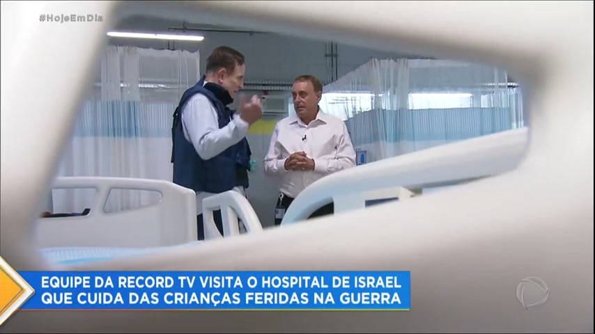 Vídeo: Roberto Cabrini mostra rotina de maior hospital israelense com vítimas da guerra