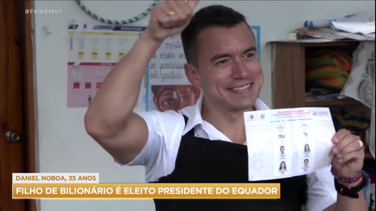 Vídeo: Daniel Noboa é eleito presidente do Equador, com 52% dos votos