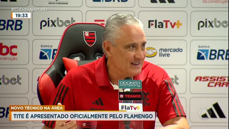 Vídeo: Tite é apresentado oficialmente como técnico do Flamengo